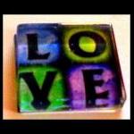 Magnet - LOVE - 1 Inch Glas..