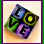 Magnet - LOVE - 1 Inch Glas..