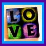 Magnet - LOVE - 1 Inch Glas..