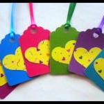 Tags - 6 Heart Cardstock G..