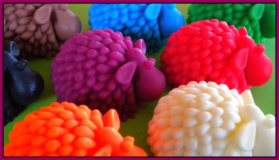 Sheep Soap - 3D - made with goat's milk - choose your scent and color