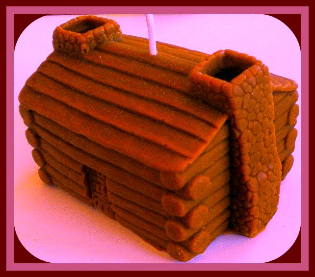 Soy Candle - Log Cabin - 3D - choose your scent