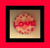 Magnet - LOVE - 1 Inch Glass Circle - Valentine's Day, Weddings