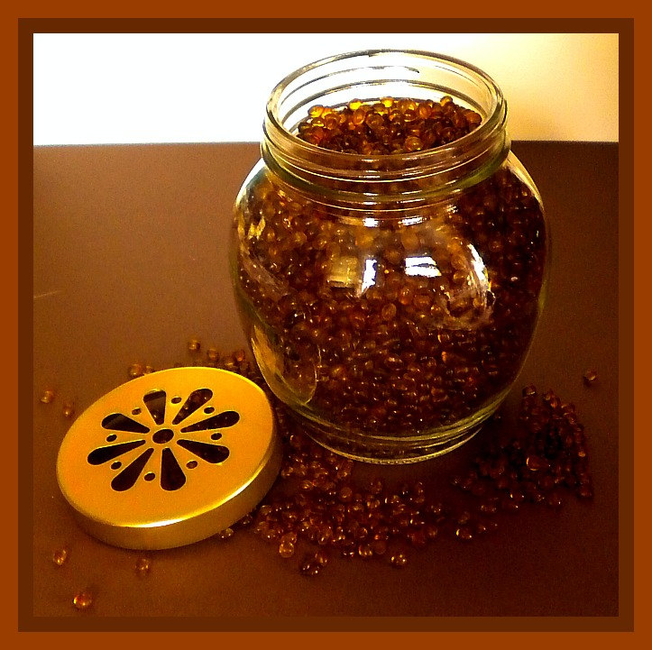 Air Freshener - Aroma Beads - Amaretto - 12 oz Jar with Daisy Cutout Lid