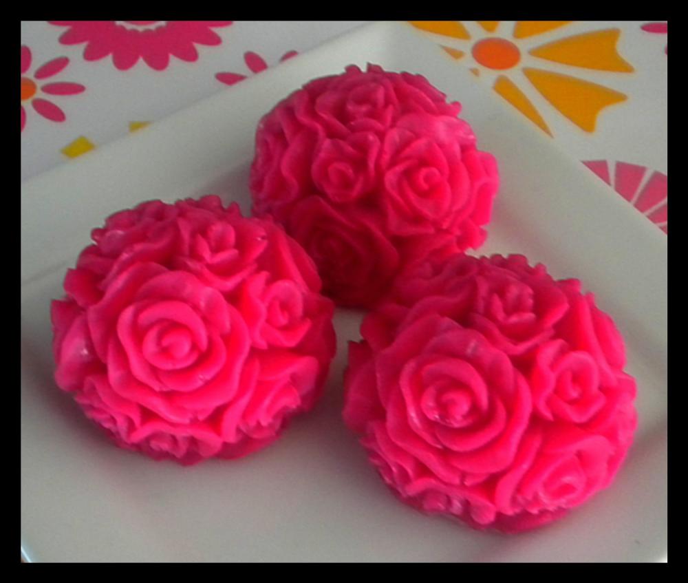 Soap - Pink Roses - Made with Goat's Milk - Set of 3 - You Choose Scent