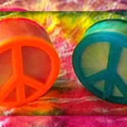 Peace Sign Soap - Tie Dye - Choose your colors and scent