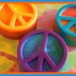 Tie Dye Peace Sign Soap - Choose your colors and scent