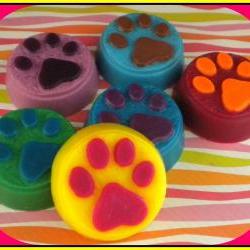 Soap - Paw Print Goat Milk Soap - You Choose Colors and Scent
