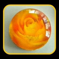 Magnet - Yellow Rose - Meaning "Friendship and New Beginnings" - 1 Inch Glass Circle - Valentine's Day