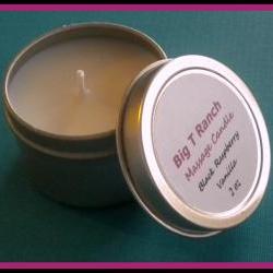 Candle - NEW - Mini Black Raspberry Vanilla Soy Massage Candle - 2 oz
