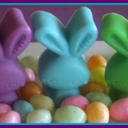 Easter Bunny Soaps - Set of 3 - Lavender, Pastel Blue, Pastel Green