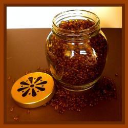 Air Freshener - Aroma Beads - Amaretto - 12 oz Jar with Daisy Cutout Lid