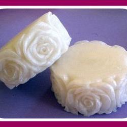 Wedding Soap - Rose Flower - Shimmery White - You Choose Scent