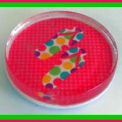 Magnet - Flip Flops - 2-inch Glass Circle