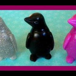 Soap - Penguins- Set of 2 - Your Choice of Fragrance and Color - 3D - Goat Milk Soap